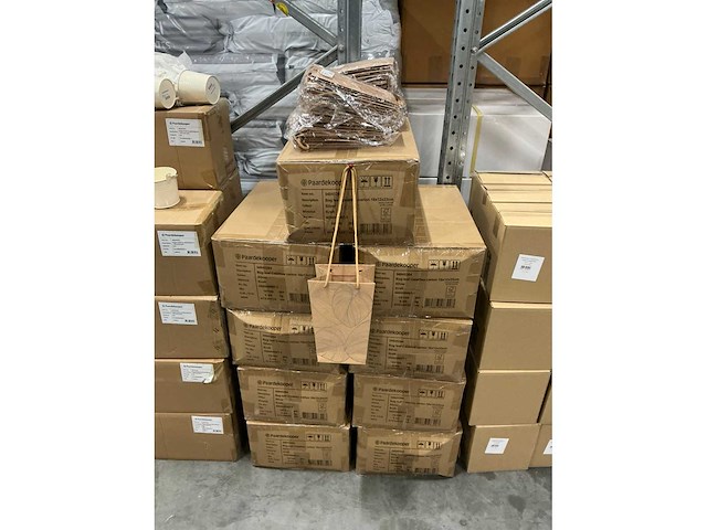 Partij bags leaf calathea carton 16x12x22cm silver (940x) - afbeelding 2 van  6