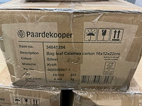 Partij bags leaf calathea carton 16x12x22cm silver (940x) - afbeelding 6 van  6