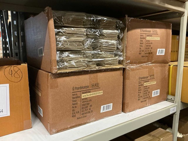 Partij bags natural non-woven 12,5x11,5xh14,5cm artificial jute (800x) - afbeelding 5 van  6