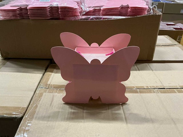 Partij bags papilo 11x11x9,5cm pink (1680x) - afbeelding 1 van  6