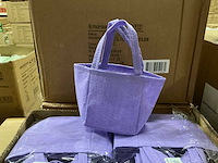 Partij bags pastel felt 12,5x11,5xh14,5cm lilac (1400x) - afbeelding 1 van  5