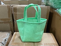 Partij bags pastel felt 9,5x9xh11cm green (1300x) - afbeelding 1 van  5