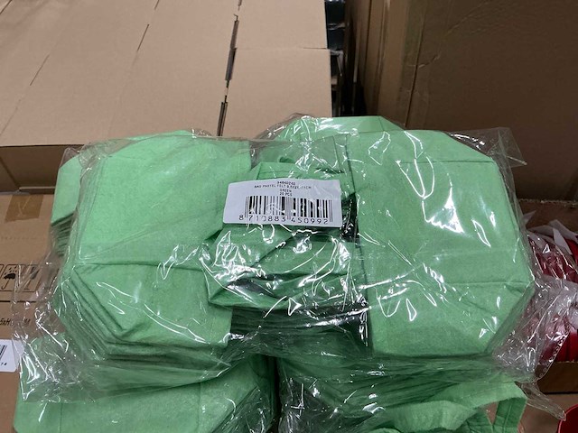 Partij bags pastel felt 9,5x9xh11cm green (1300x) - afbeelding 5 van  5
