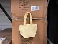 Partij bags pastel felt 9,5x9xh11cm yellow (2000x) - afbeelding 1 van  6