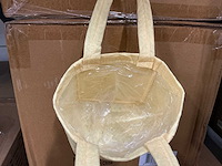 Partij bags pastel felt 9,5x9xh11cm yellow (2000x) - afbeelding 2 van  6