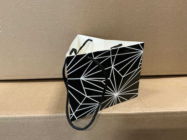 Partij bags prism 17x13cm black/white (4400x) - afbeelding 1 van  5
