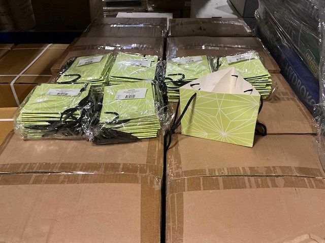 Partij bags prism green/white 53,5x24cm (4800x) - afbeelding 1 van  9