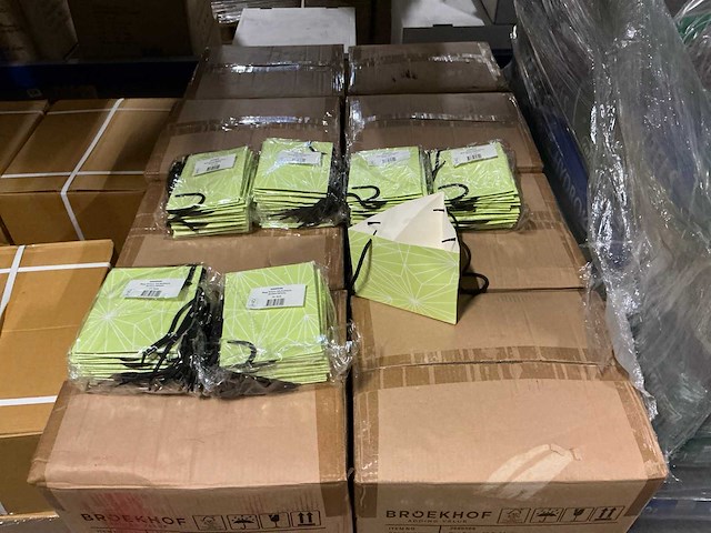 Partij bags prism green/white 53,5x24cm (4800x) - afbeelding 3 van  9