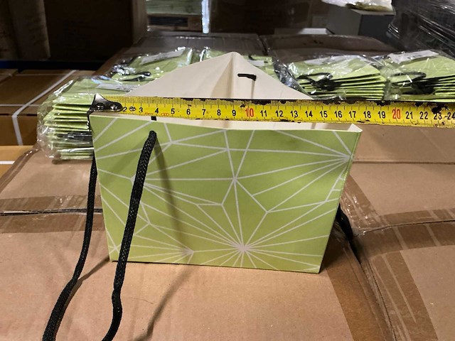Partij bags prism green/white 53,5x24cm (4800x) - afbeelding 7 van  9
