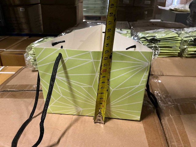 Partij bags prism green/white 53,5x24cm (4800x) - afbeelding 8 van  9