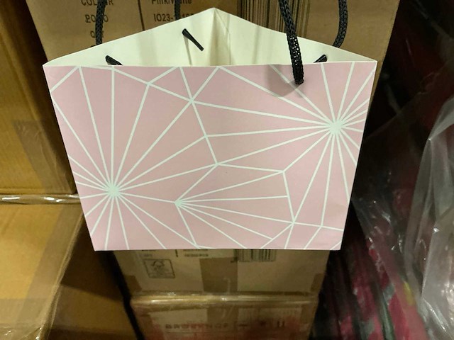 Partij bags prism pink/white 53,5x24cm (2000x) - afbeelding 6 van  7