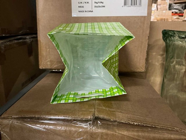 Partij bags quadro green 10,5x10,5x10,5cm (2640x) - afbeelding 3 van  7