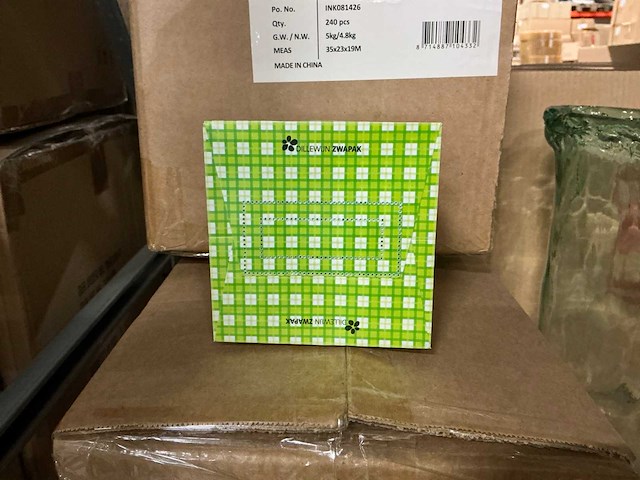 Partij bags quadro green 10,5x10,5x10,5cm (2640x) - afbeelding 4 van  7