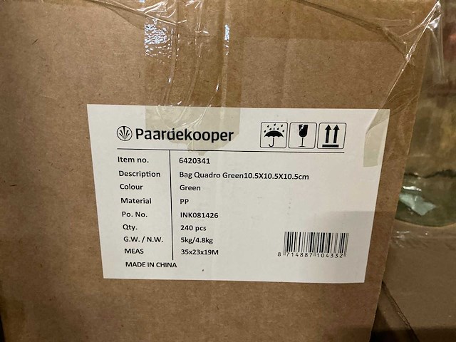 Partij bags quadro green 10,5x10,5x10,5cm (2640x) - afbeelding 7 van  7