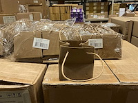 Partij bags ribbel 10,5x10,5x10,5cm brown (2880x) - afbeelding 1 van  5