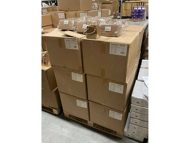 Partij bags ribbel 10,5x10,5x10,5cm brown (2880x) - afbeelding 2 van  5