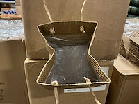 Partij bags ribbel 12x12x12cm brown (750x) - afbeelding 2 van  4