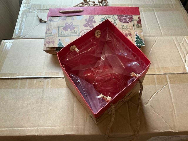 Partij bags santa’s mail 13x13x13cm (2880x) - afbeelding 1 van  2
