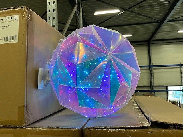 Partij ball pet d40cm iridescent led (8x) - afbeelding 1 van  4