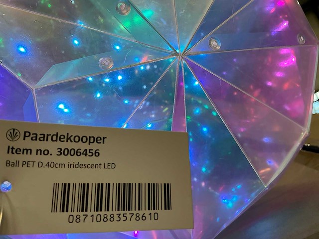 Partij ball pet d40cm iridescent led (8x) - afbeelding 2 van  4