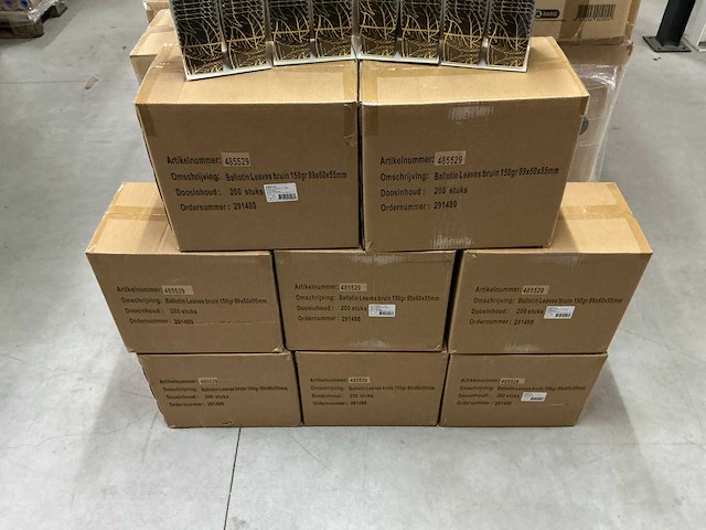 Partij ballotin leaves bruin 150 gr 55x89x60cm (1800x) - afbeelding 2 van  6