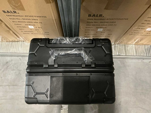 Partij balr handbagage koffers romeo embossed hexagon (10x) - afbeelding 5 van  7