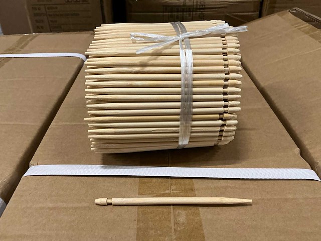 Partij bambini etiketstekers 12cm bamboe (100000x) - afbeelding 1 van  3