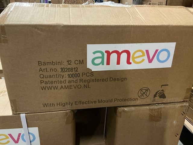 Partij bambini etiketstekers 12cm bamboe (100000x) - afbeelding 3 van  3