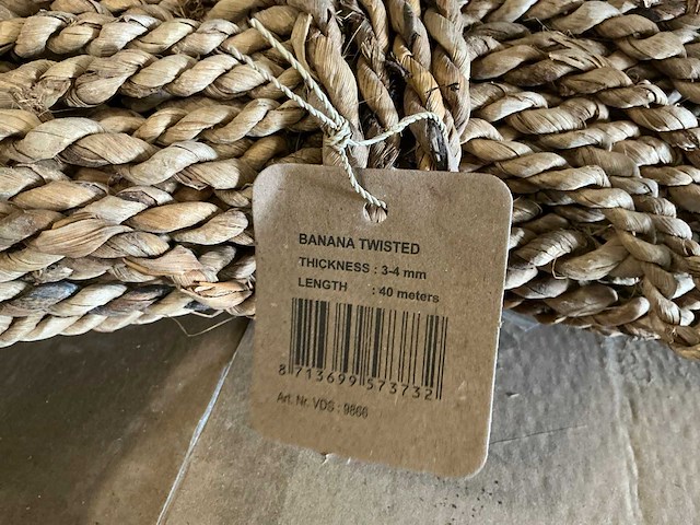 Partij banana twisted thickness 3-4mm length 40m (90x) - afbeelding 2 van  4