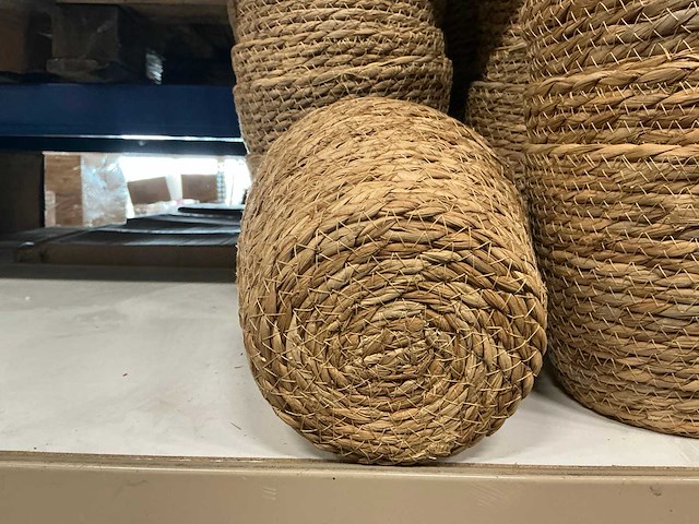Partij basket osaka straw ø19xh17cm natural (33x) - afbeelding 2 van  2