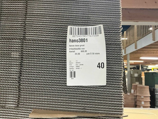 Partij bedrukte dozen 410x255x265mm (660x) - afbeelding 3 van  4