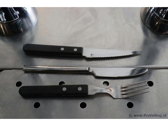 Partij bestek o.a. (steak) messen & vorken - afbeelding 4 van  4