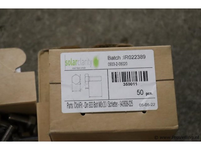 Partij bevestigingsmaterialen o.a. solarclarity clickfit zeskantbout m8x20 0933-2-08020 - afbeelding 4 van  6