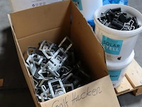 Partij bevestigingsmaterialen t.b.v. zonnepanelen o.a. esdec clickfit evo montagebeugels voor golfplaatdak 100-8090 - afbeelding 1 van  11