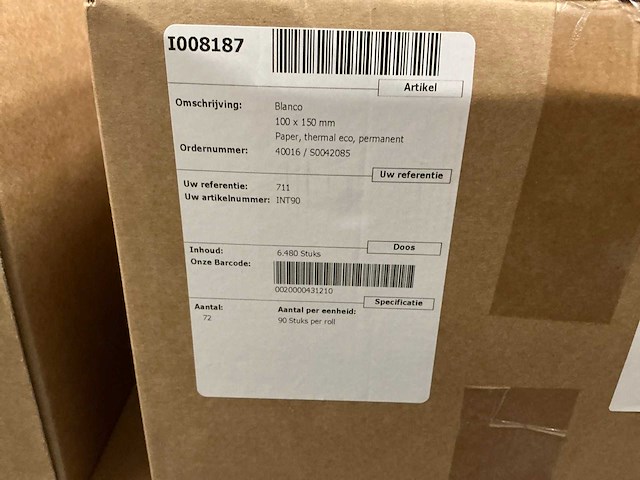 Partij blanco etiketten 100x150mm (998x) - afbeelding 4 van  4