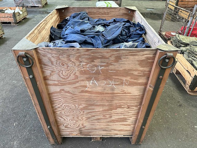 Partij blauwe stofjassen - afbeelding 6 van  6