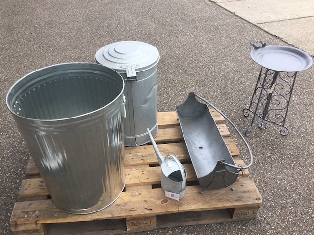 Partij blikken buiten artikelen, zonder pallet esschert design, grijs - afbeelding 1 van  5