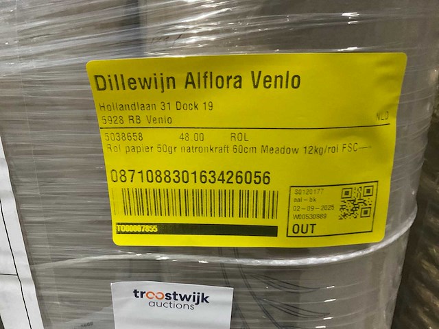 Partij bloemenpapier op rol - afbeelding 6 van  6