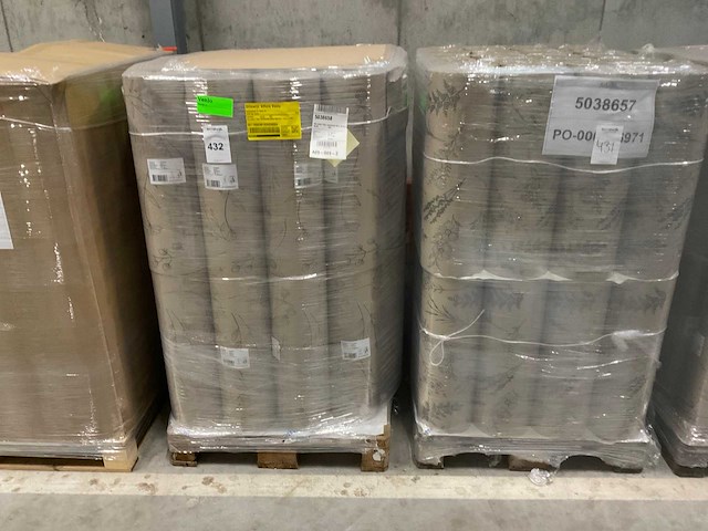 Partij bloemenpapier op rol - afbeelding 2 van  4