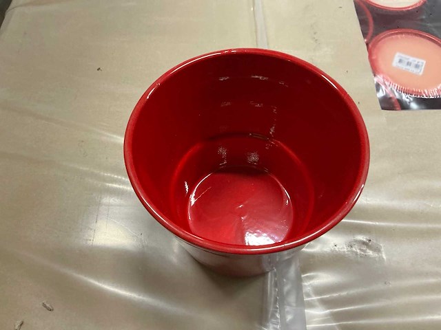 Partij bloempot rood h13xd14cm (288x) - afbeelding 3 van  4