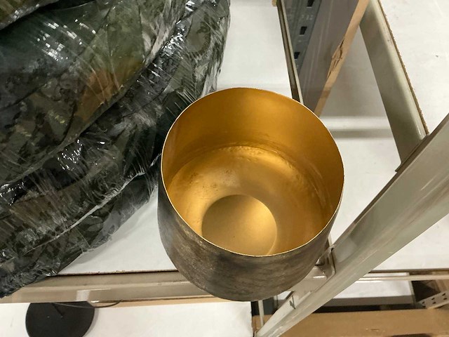 Partij bloempotten goudbronskleurig h15,5 ø15,5cm (36x) - afbeelding 4 van  4