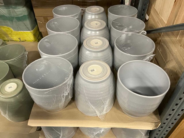 Partij bloempotten grey stone h27,5cm (36x) - afbeelding 2 van  5