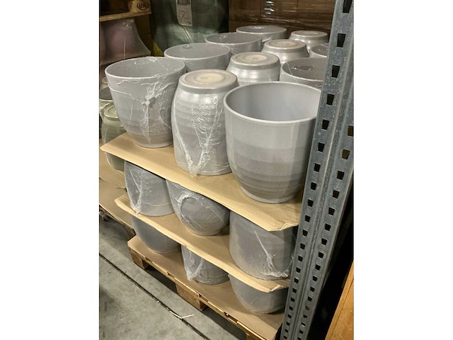 Partij bloempotten grey stone h27,5cm (36x) - afbeelding 3 van  5