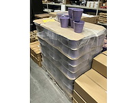 Partij bloempotten lavendelkleur ø14cm/h12,8cm (300x) - afbeelding 4 van  4
