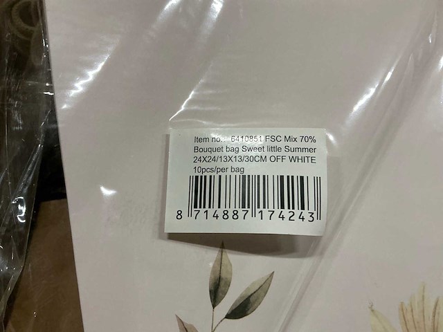 Partij boekettassen h30cm (600x) - afbeelding 4 van  8