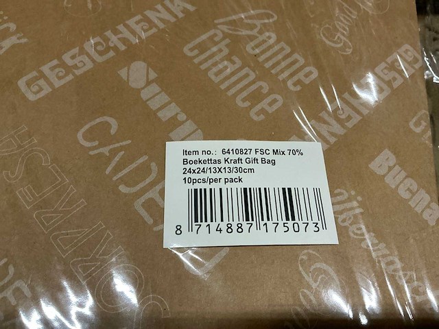 Partij boekettassen h30cm (600x) - afbeelding 7 van  8