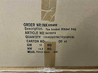 Partij boekettassen ribbel 24x24x24cm (1110x) - afbeelding 4 van  4