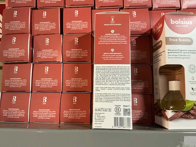 Partij bolsius true scents oud wood 60ml (190x) - afbeelding 1 van  1