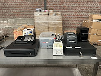 Partij bonnenprinters, kassalades, toebehoren