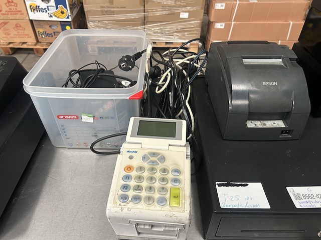 Partij bonnenprinters, kassalades, toebehoren - afbeelding 3 van  8